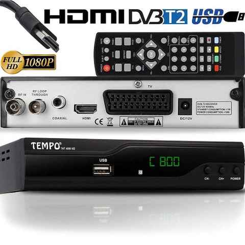 Tempo 1000 Decodificador TDT Terrestre - Digital TV HD