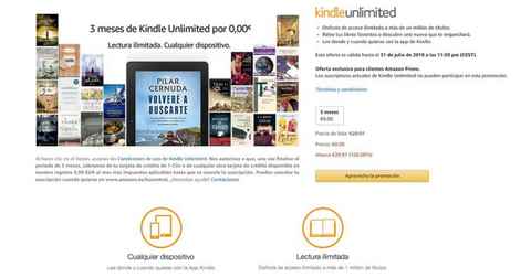 Un millón de libros gratis en : último día para aprovechar la prueba  gratis de Kindle Unlimited