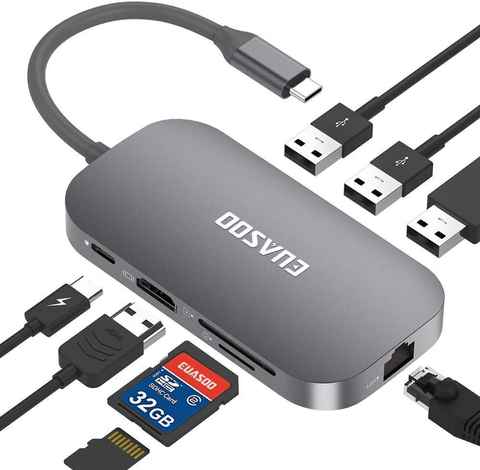 Concentrador USB de alta velocidad 4 puertos USB 2.0 con cable Mini Divisor  USB Hub Usar adaptador de corriente Zócalo múltiple para PC portátil  portátil