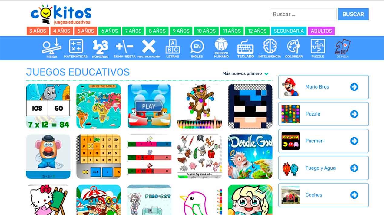 Mejores juegos online para niños y gratuitos - Webs y apps recomendadas
