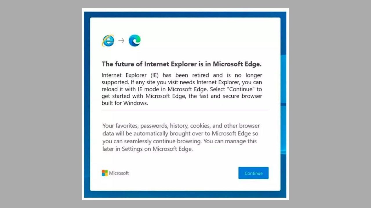 De Internet Explorer a Edge