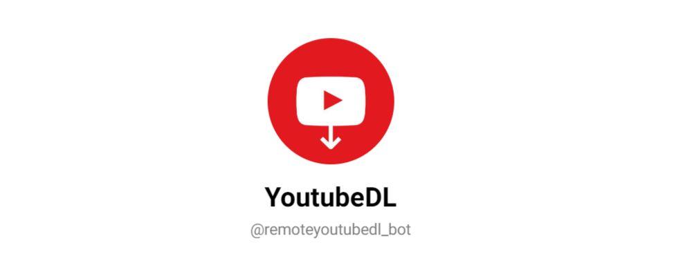 Pantalla de acceso e icono del bot de Telegram YouTubeDL