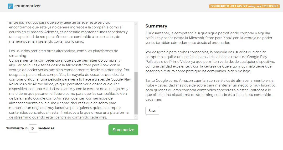 Las mejores webs para resumir textos en español con unos clics
