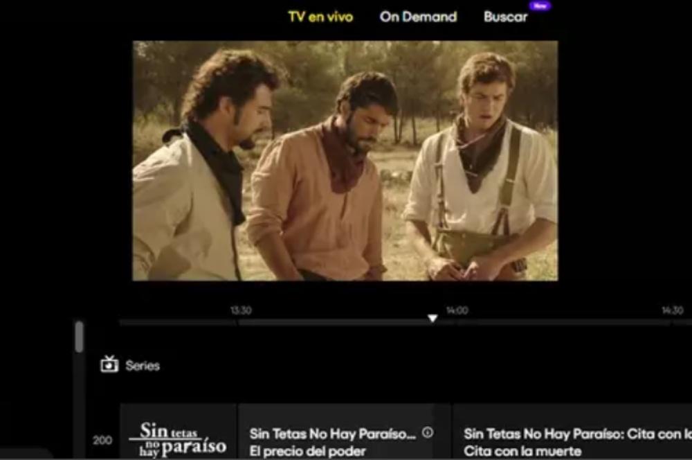 Captura de la plataforma de streaming Pluto TV mostrando un contenido.