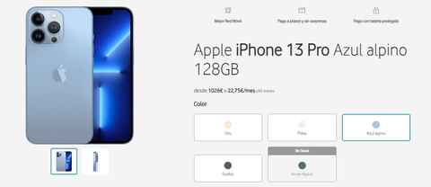 Comprar Apple iPhone 13 Pro 256GB Oro - Triple cámara