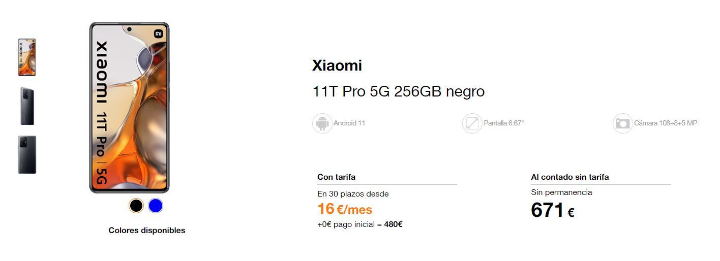 Xiaomi 11T Pro 5G 8/128GB Blanco Libre