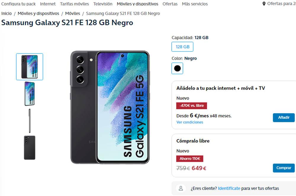 Comprar Samsung Galaxy A54 5G negro 128 GB - Movistar