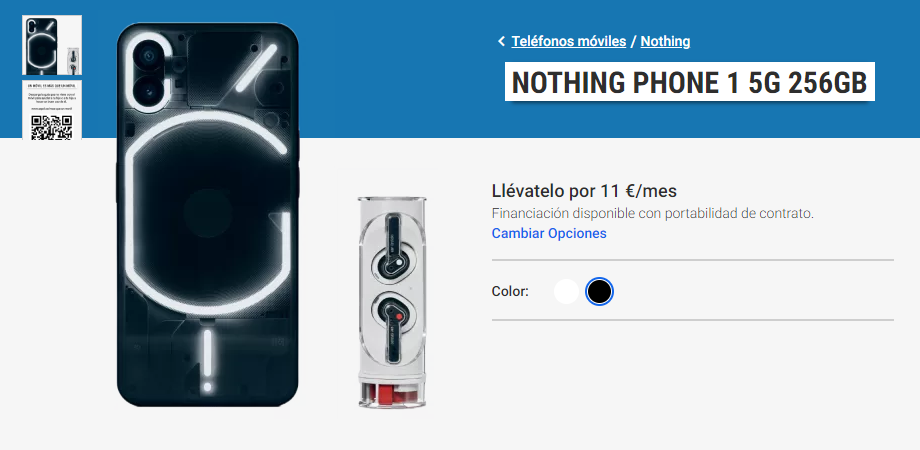 Nothing Phone (1): especificaciones, precio y disponibilidad