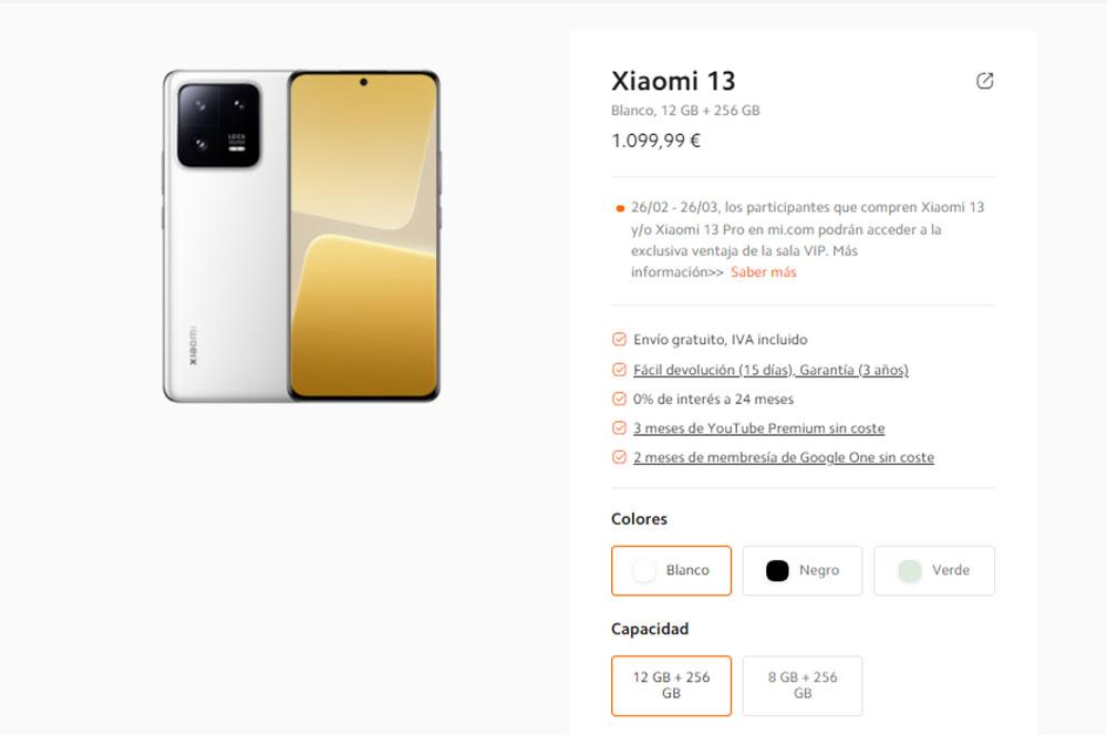 Xiaomi 13, ficha técnica de características y precio