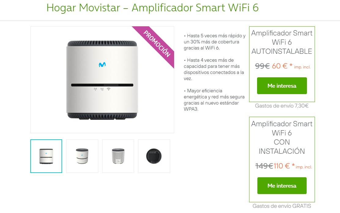 Movistar actualiza su amplificador WiFi. Llega con soporte para