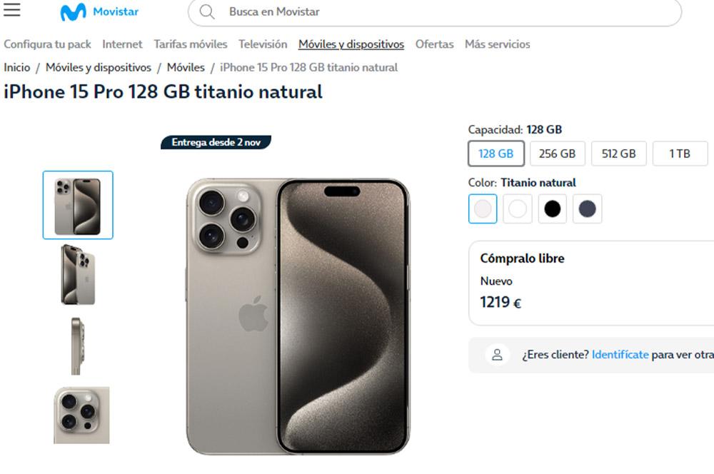 iPhone 15 Pro 128Gb Titanio comprar al mejor precio