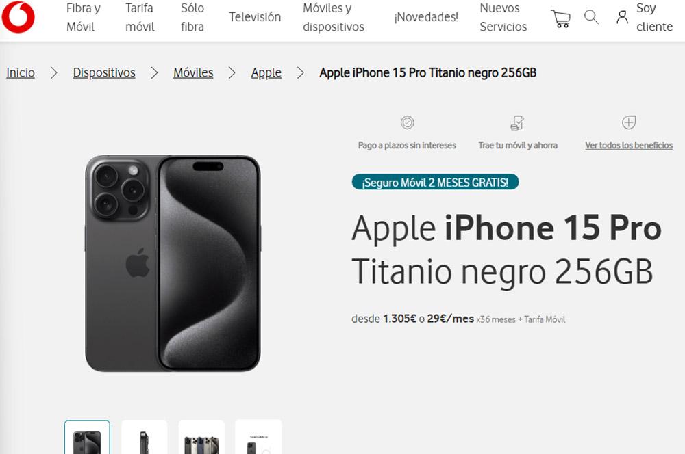 Comprar iPhone 15 Pro Max de 256 GB en titanio negro - Apple (ES)