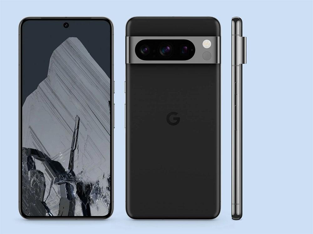 Vista frontal, trasera y lateral Google Pixel 8 Pro