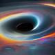 Un agujero negro devorando el cosmos en el universo