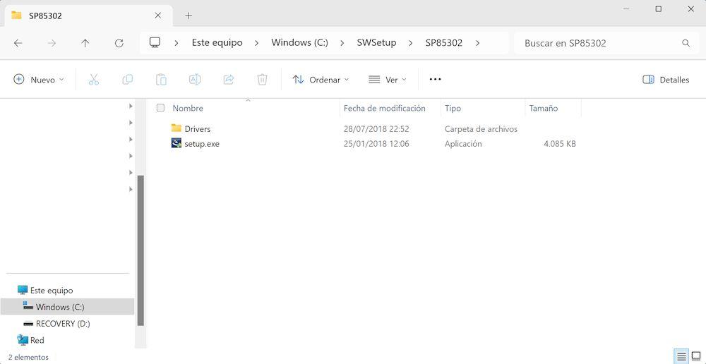 Una captura de pantalla del Explorador de archivos de Windows 11