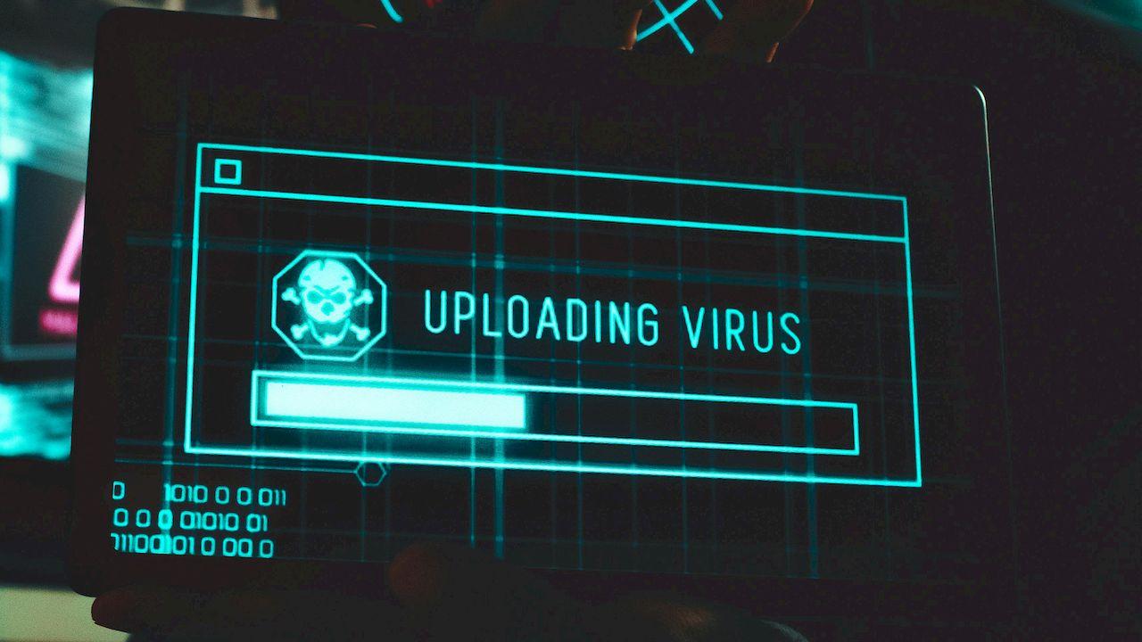 Una barra de progreso que indica que un virus se está cargando