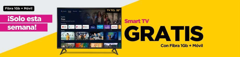 Promoción de Jazztel con Smart TV gratis en mayo de 2024