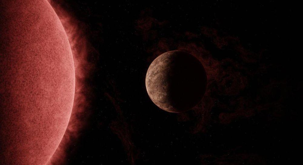 El planeta extrasolar SPECULOOS-3 b y su estrella de gran tamaño