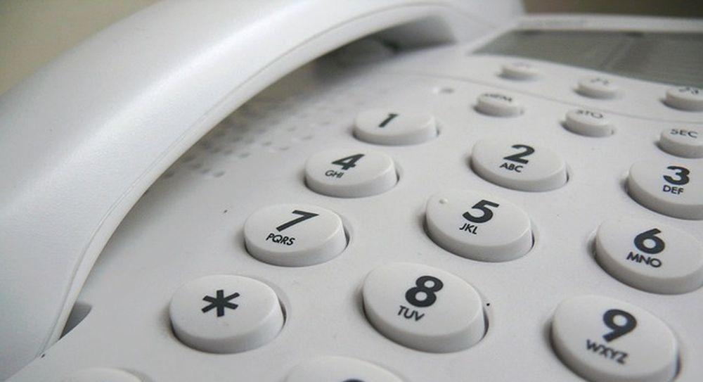 Los números de marcado de un teléfono fijo antiguo