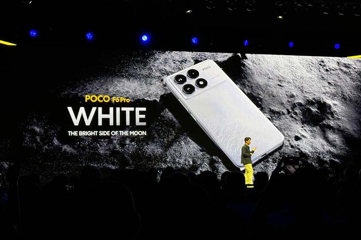 modelo blanco POCO F6 Pro