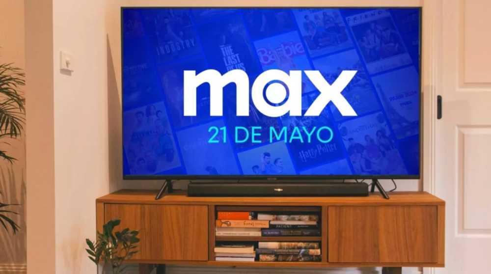 imagen de una smart tv con el logo de max