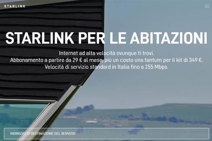 velocidad Starlink en italia