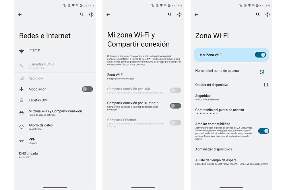 usar Zona WiFi en Android