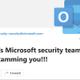 Correo fraudulento Microsoft Security
