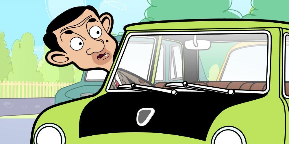 Una escena de la serie de dibujos animados de Mr. Bean