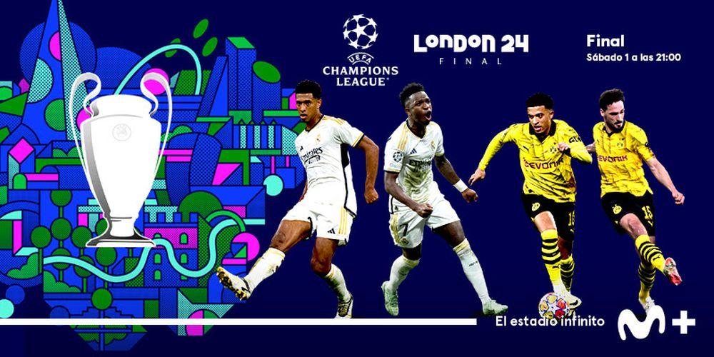 Imagen promocional de la final de la Champions League 2024 en Movistar Plus+