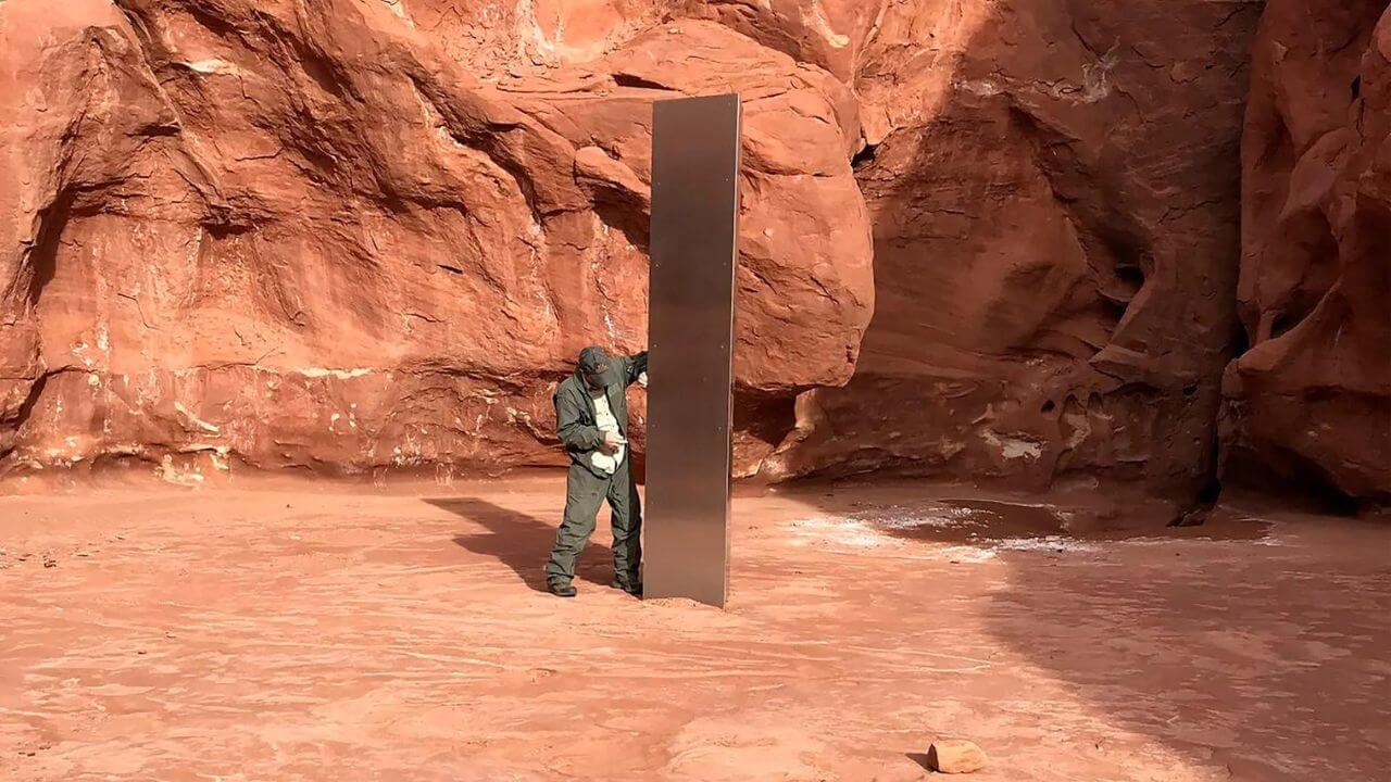 One of the mysterious monoliths found in the desert