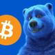 Símbolo de Bitcoin y oso de O2