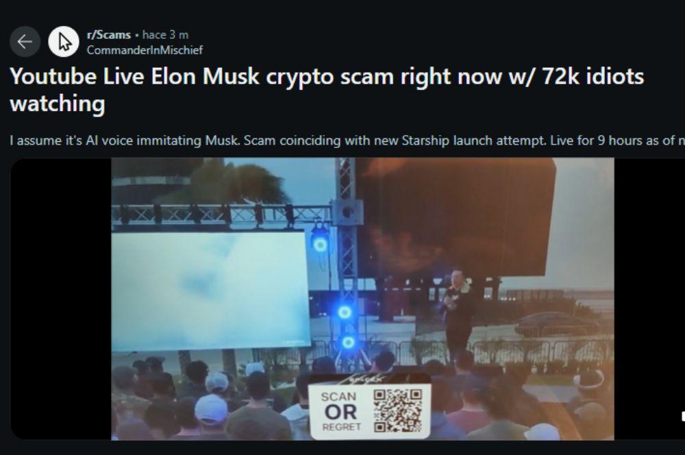 Reddit Elon Musk criptomonedas