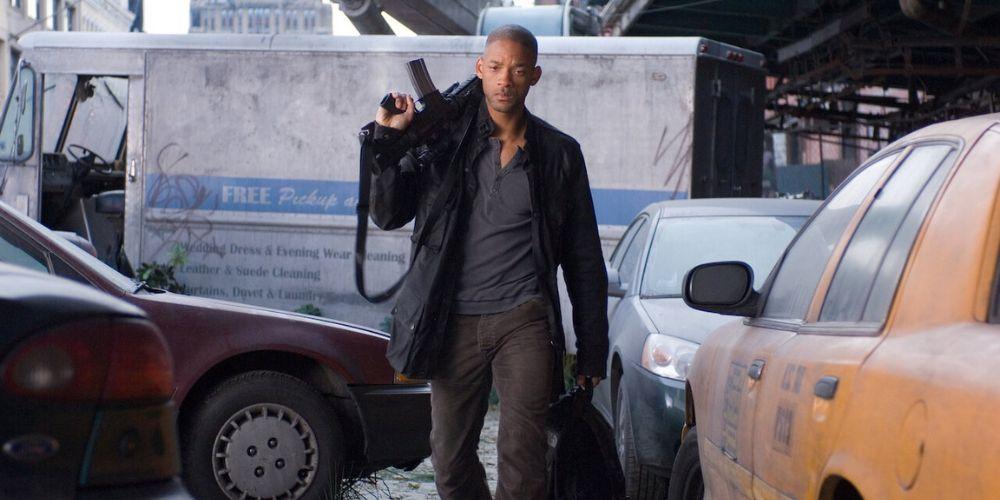A scene from the movie I Am Legend with Will Smith