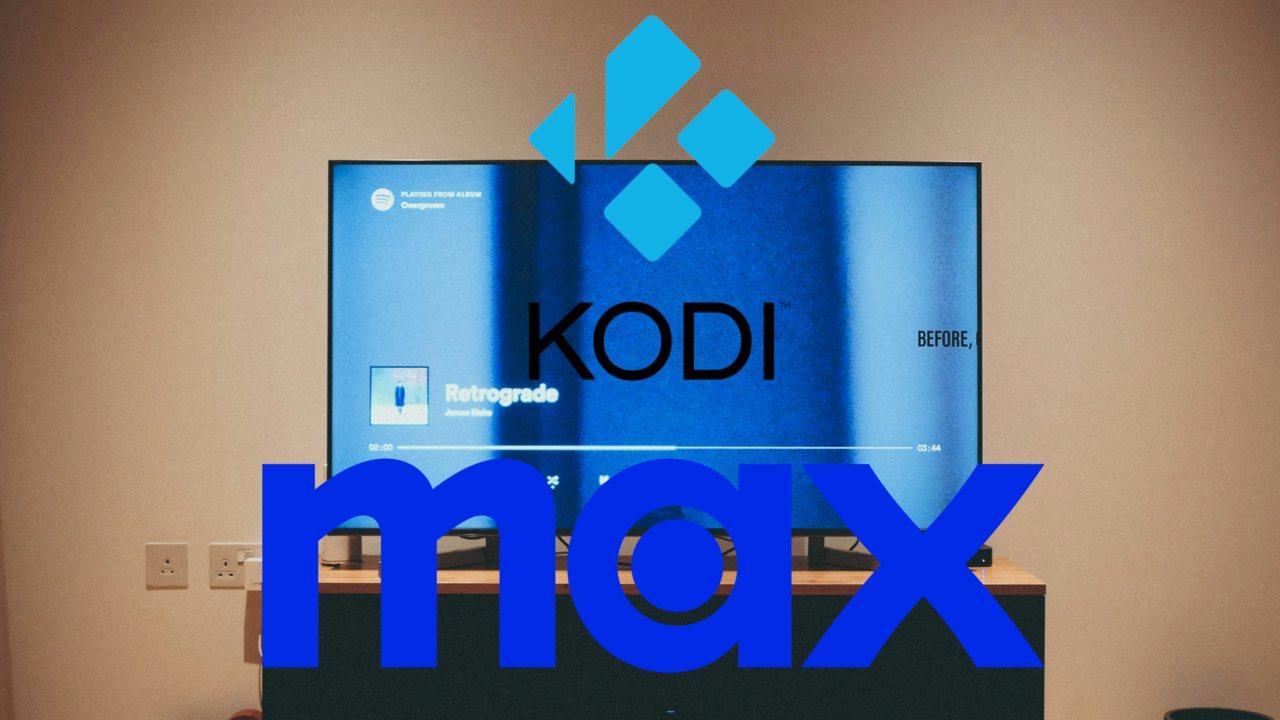 imagen de una smart tv con max y kodi