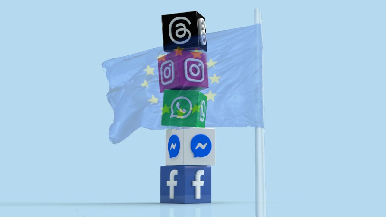 Apps de Meta y bandera europea