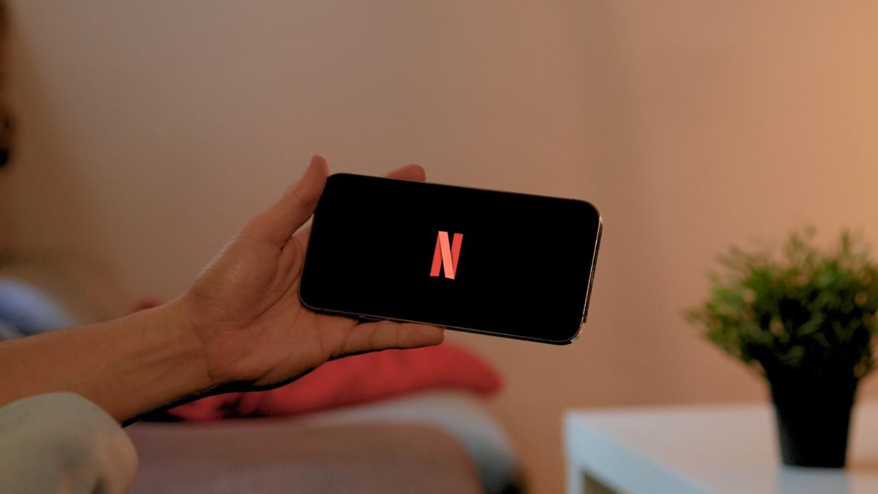 image of a smartphone with the netflix logo