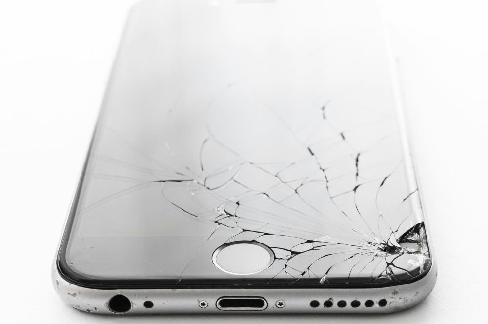 iPhone with broken screen