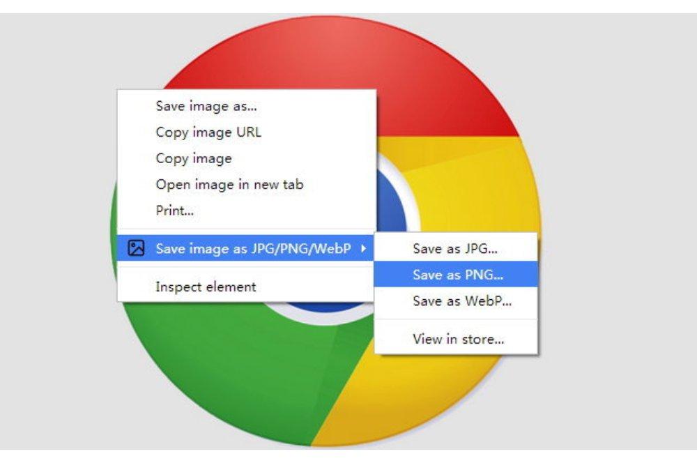 WebP cambiar formato extensión Chrome