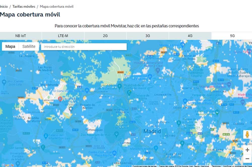 mapa cobertura móvil Movistar