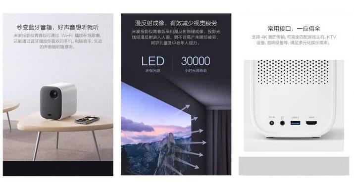El nuevo mini proyector de Xiaomi tiene todo lo que quieres: es barato y  alcanza las 120 pulgadas